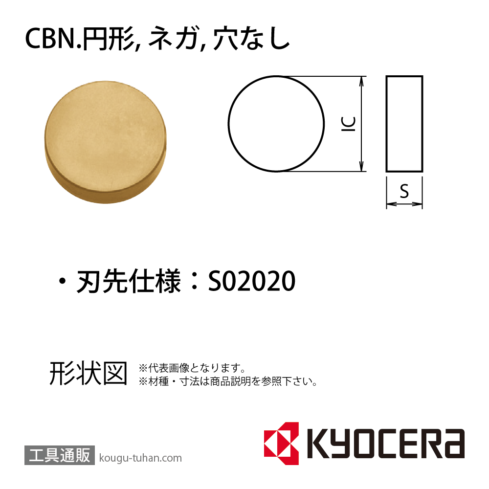京セラ RNMN090300S02020 KBN900 チップ TBP03000画像
