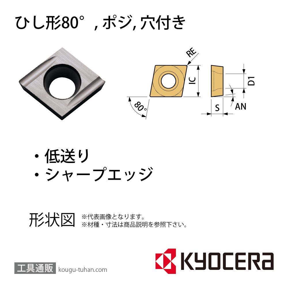 京セラ CCET060201MFR-U PDL010 チップ TLK01105【10点セット】【工具通販.本店】