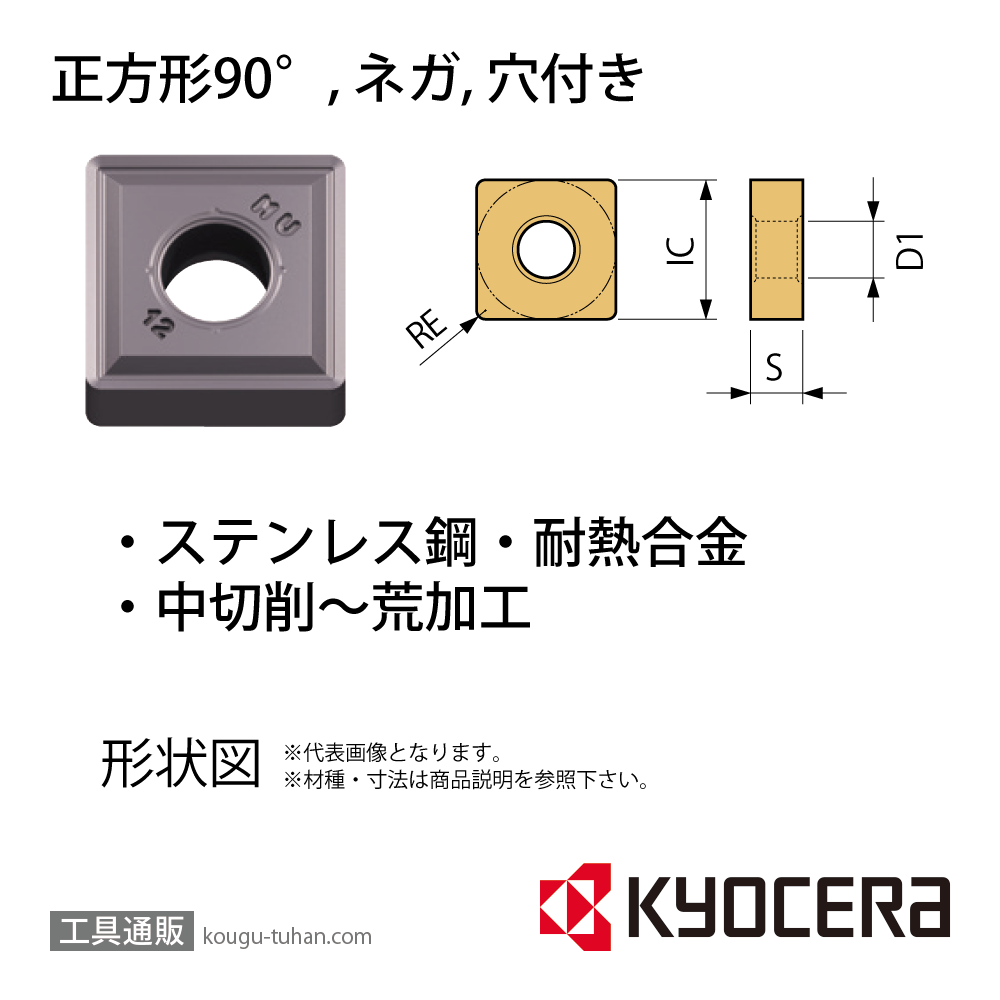 京セラ SNMG190616MU PR005S チップ TLH05312【10点セット】の画像