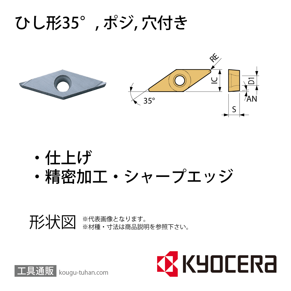 京セラ VBET1103005ML-FSF PR1225 チップ TKE07320【10点セット】画像