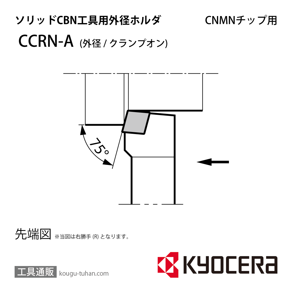 京セラ CCRNR2525M-09A ホルダー THA00450画像