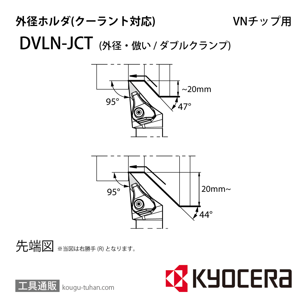 京セラ DVLNL2020K-16JCT ホルダ- THC14928画像