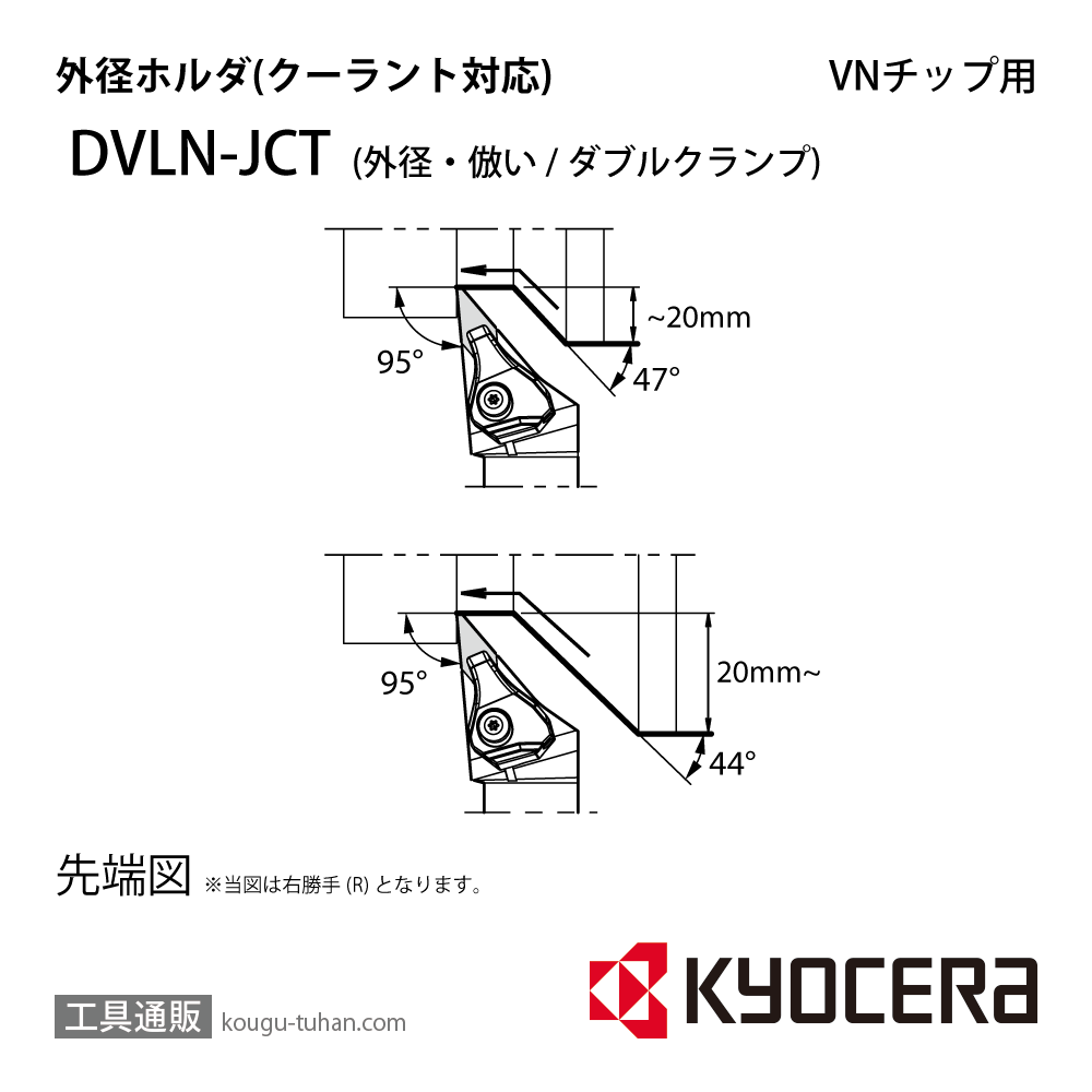 京セラ DVLNR2525M-16JCT ホルダ- THC14929画像