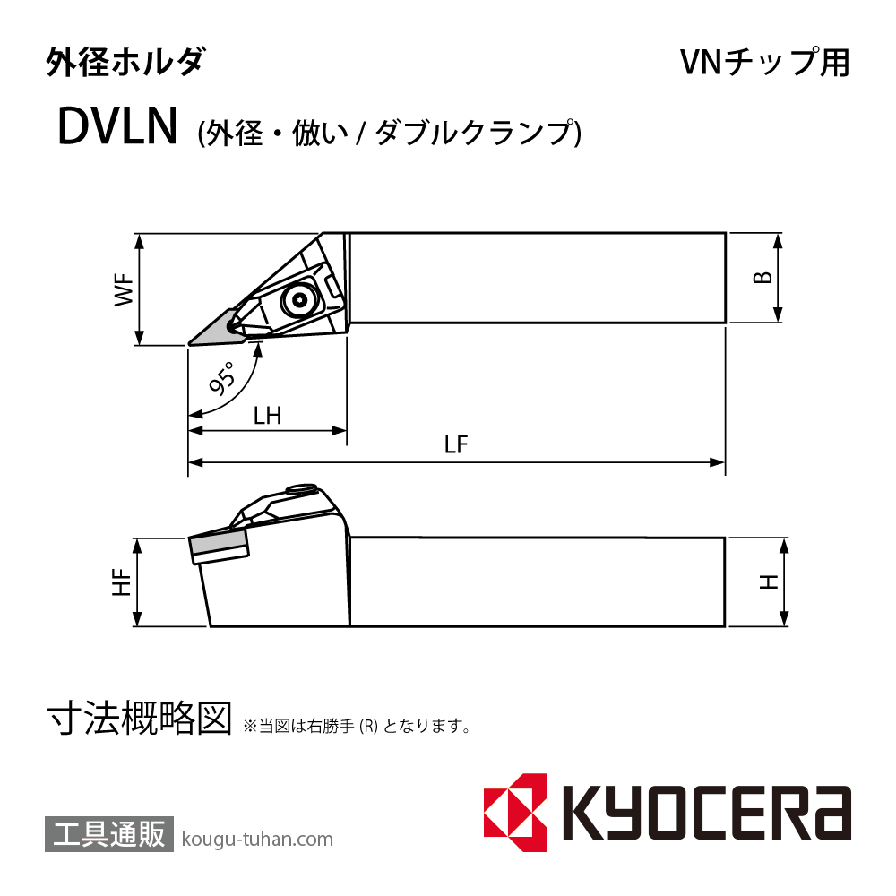 京セラ DVLNL2525M-16 ホルダ- THC13273画像