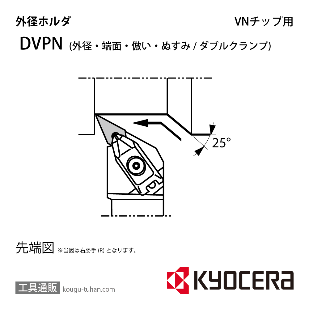 京セラ DVPNR2525M-16 ホルダ- THC13282画像