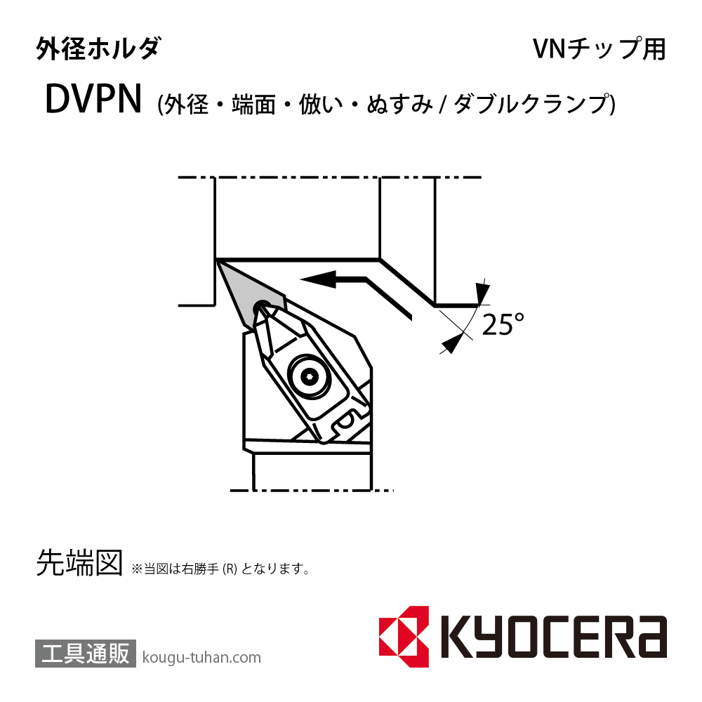 京セラ DVPNL2525M-16 ホルダ- THC13283の画像