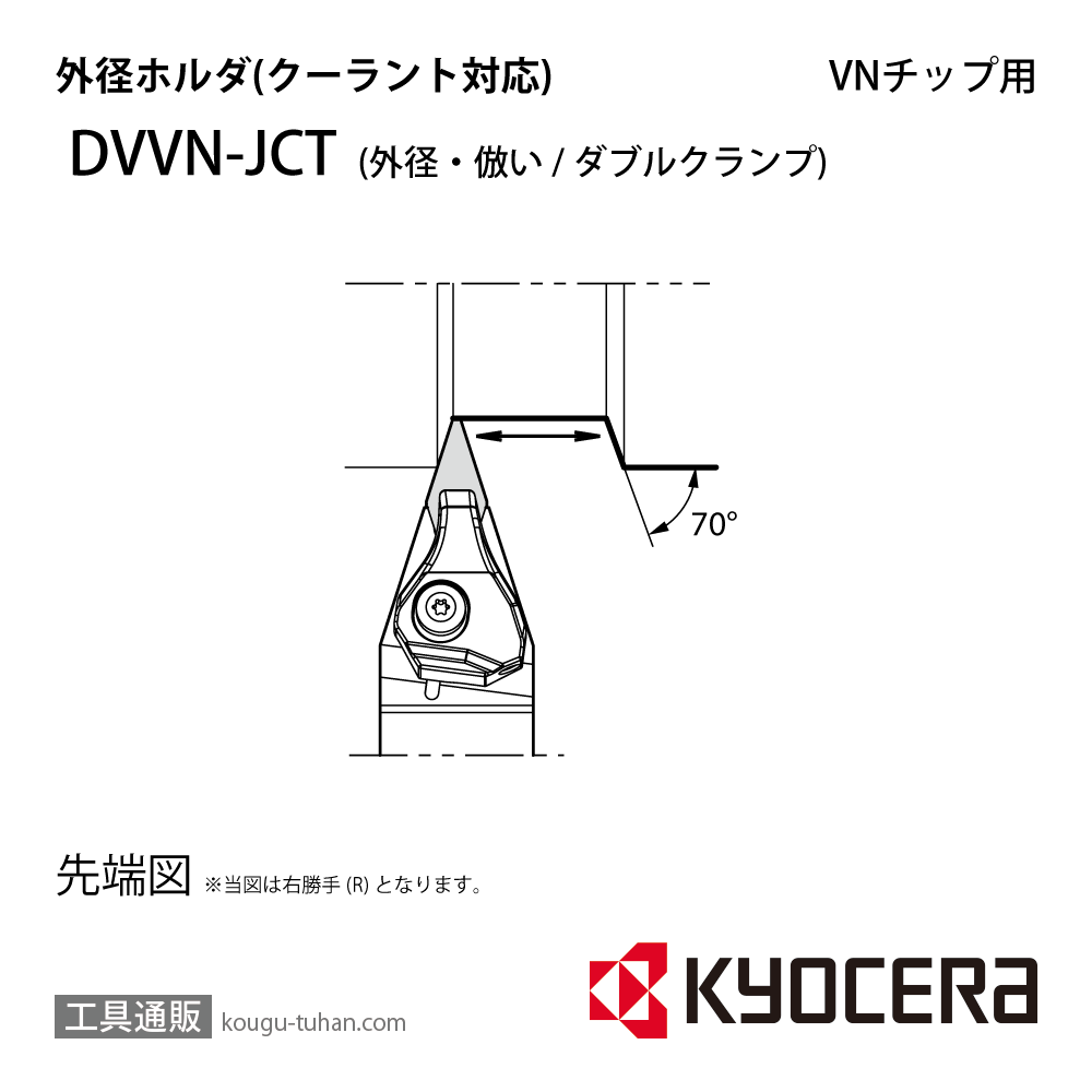 京セラ DVVNN2525M-16JCT ホルダ- THC14936の画像