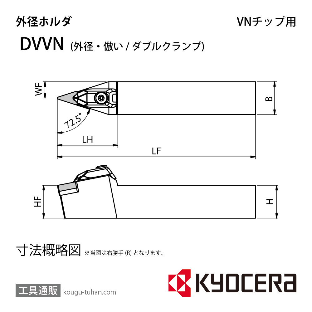 京セラ DVVNN2525M-16 ホルダ- THC13291画像