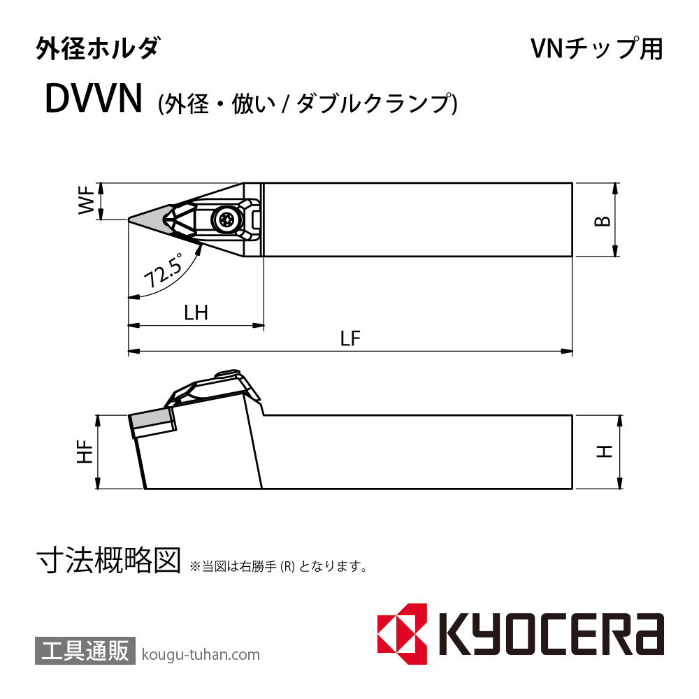 京セラ DVVNN2525M-16 ホルダ- THC13291の画像