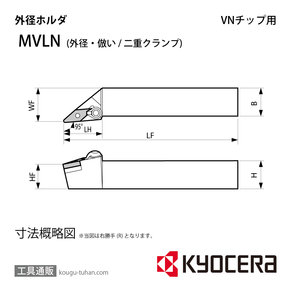 京セラ MVLNL2525M-16 ホルダー THC01260画像