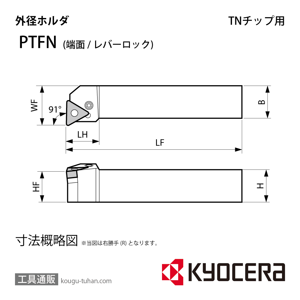 京セラ PTFNR2020K-16 ホルダー THC00490の画像