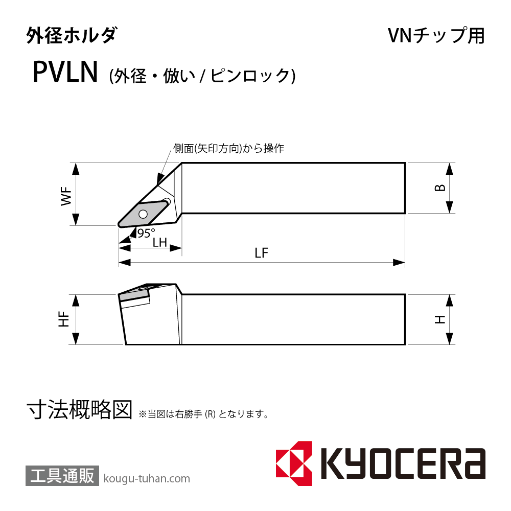 京セラ PVLNL2525M-16Q ホルダー THC01160の画像