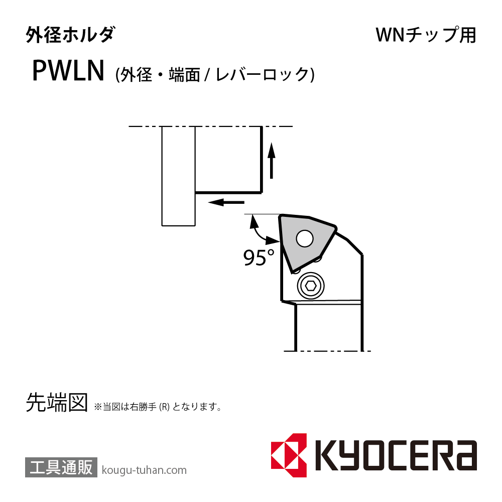 京セラ PWLNR2525M-08 ホルダー THC00150の画像