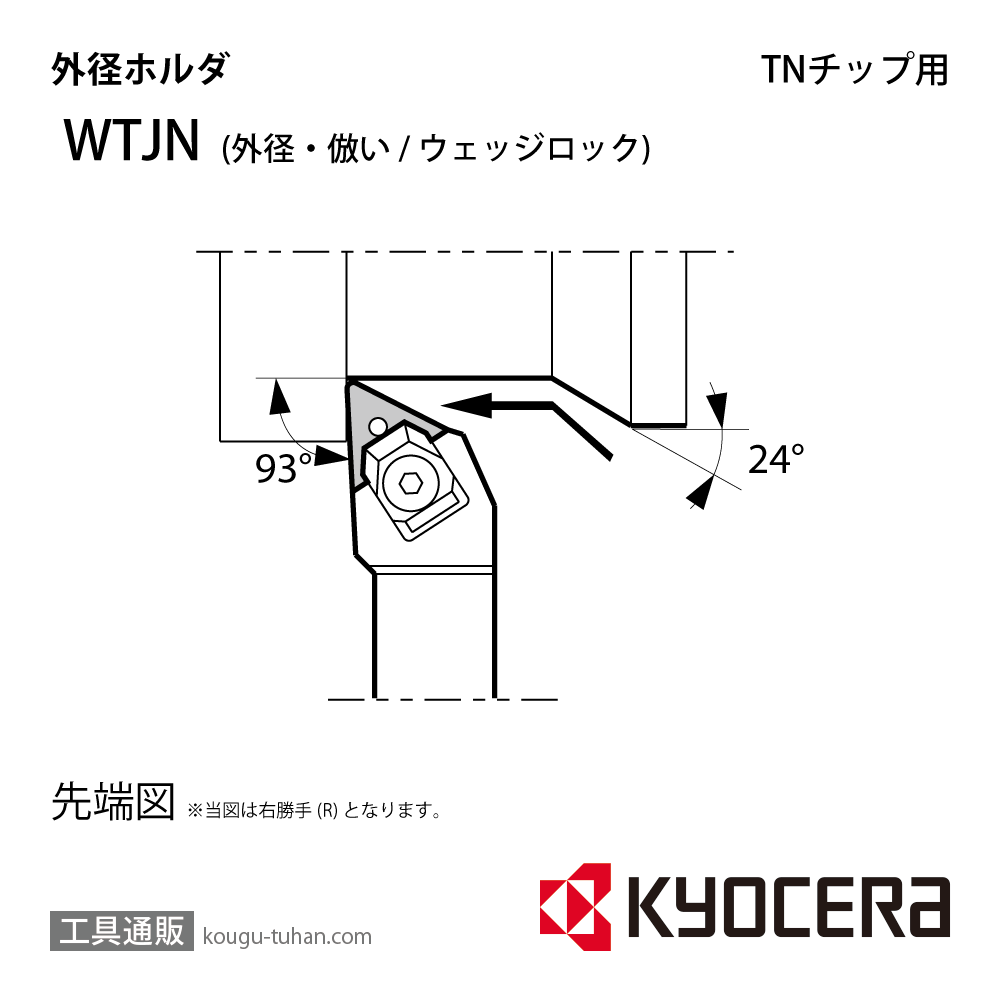 京セラ WTJNR2525M-16N ホルダー THC00624の画像