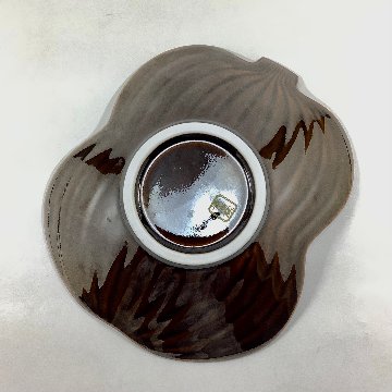 錦金彩べっ甲釉瓢形盛皿　18㎝の画像
