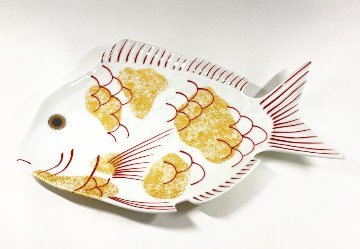 錦金叩鯛形大盛皿　28㎝の画像