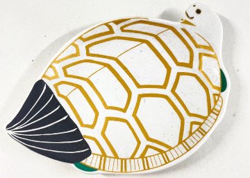 錦雪衣菱模様亀形小皿　10㎝の画像