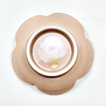 錦曙釉銀彩捻梅形小皿　9㎝の画像