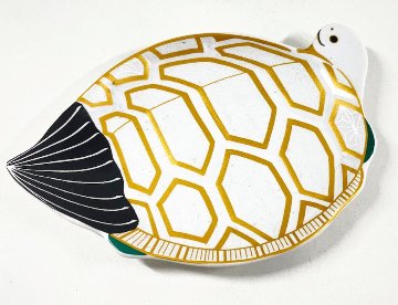 錦雪衣菱模様亀形銘々皿　13㎝の画像