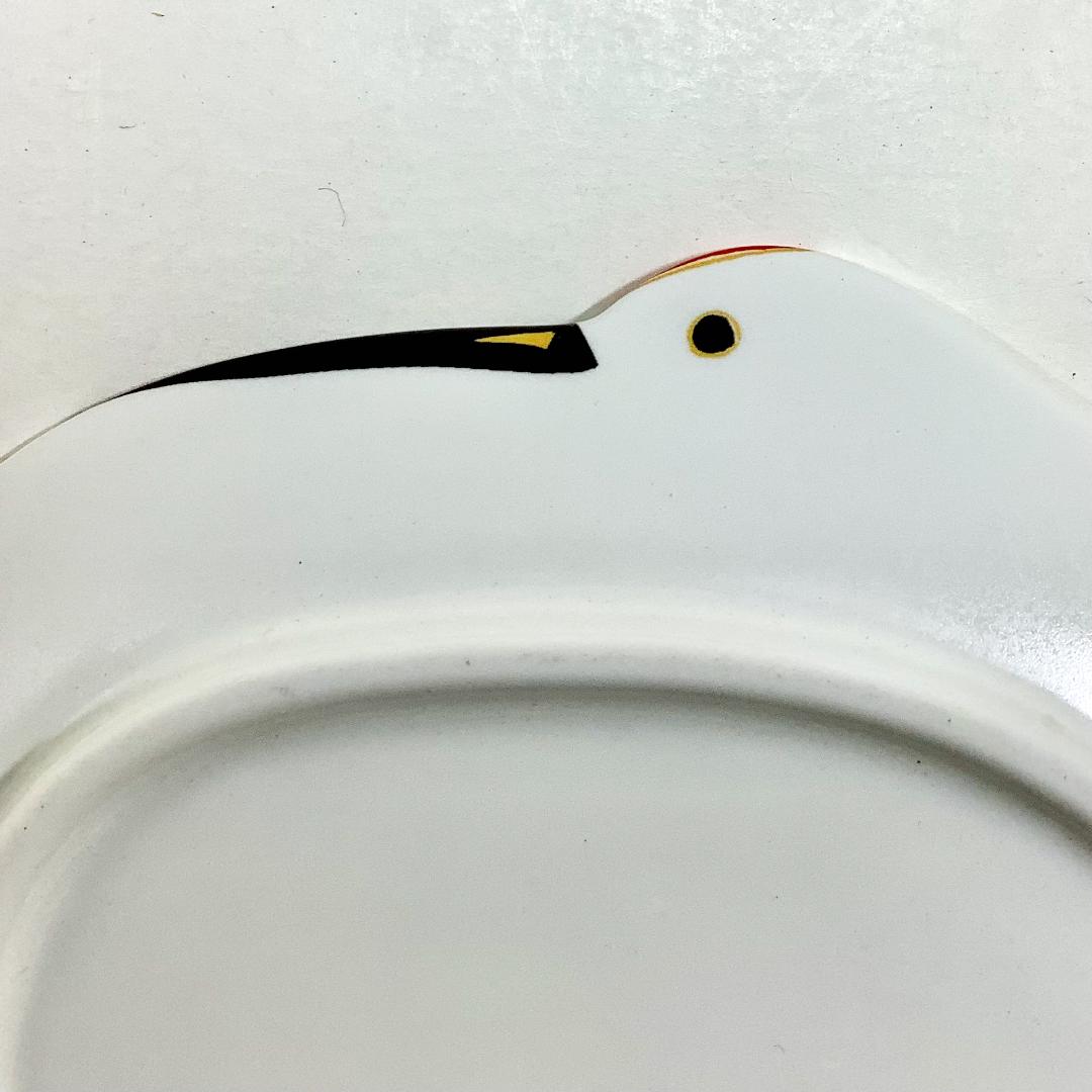 錦雪衣金羽根鶴形銘々皿　12㎝の画像