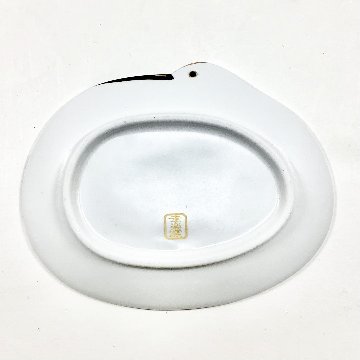 錦雪衣金羽根鶴形銘々皿　12㎝の画像