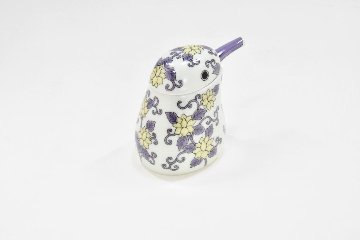 錦紫唐草川蝉形ミニ汁次/箱入(Soy sauce dispenser)の画像