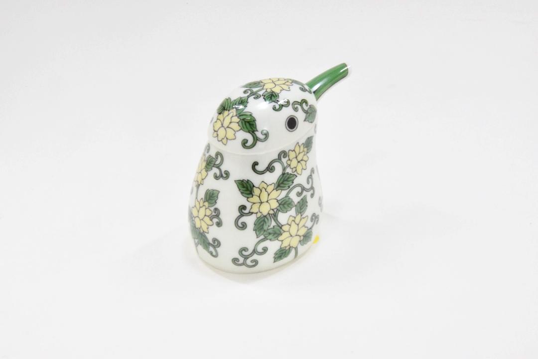 錦緑唐草川蝉形ミニ汁次/箱入  (Soy sauce dispenser)の画像