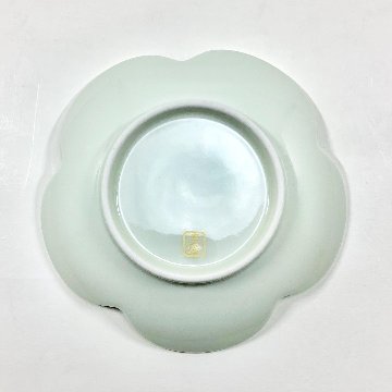 錦銀彩捻り梅形小銘々皿　12㎝の画像