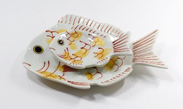 白鯛　銘々皿　13㎝　1枚　ギフト箱入りの画像