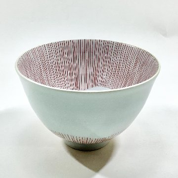 錦小花赤糸十草高茶碗　11㎝の画像