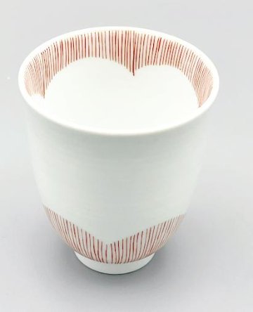 錦小花赤糸十草湯呑 180ccの画像