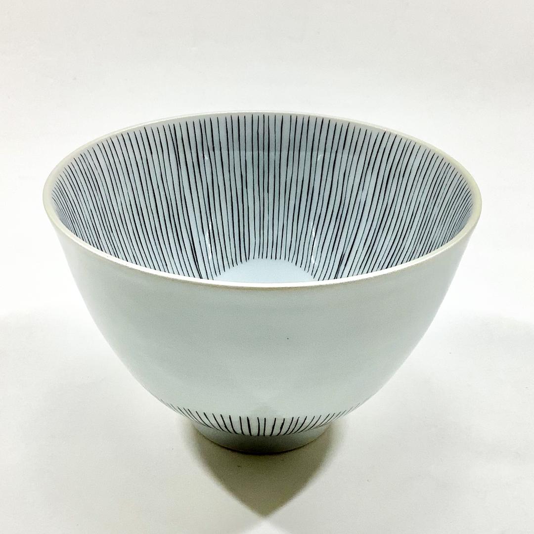 錦小花黒糸十草高茶碗　11㎝の画像