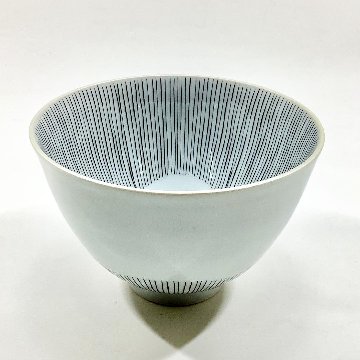錦小花黒糸十草高茶碗　11㎝の画像
