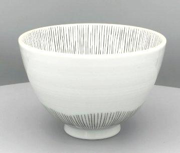 錦小花黒糸十草高茶碗　11㎝の画像