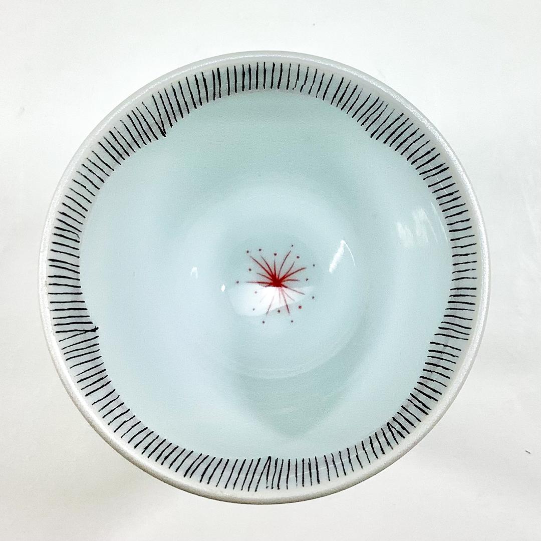 錦小花黒糸十草湯呑 　　180ccの画像