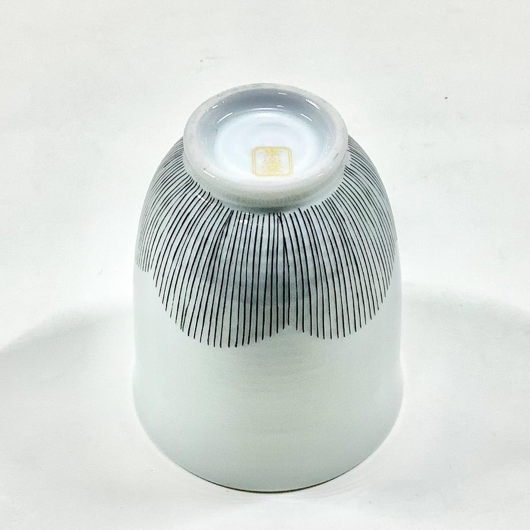 錦小花黒糸十草湯呑 　　180ccの画像