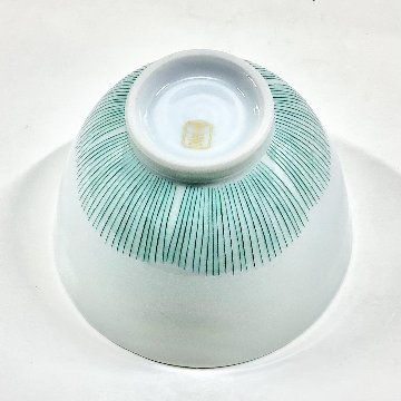 錦小花緑糸十草高茶碗　11㎝の画像