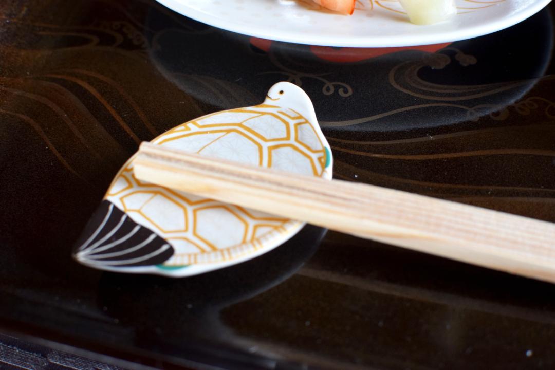 亀　箸置き　3個セット　ギフト箱入りの画像