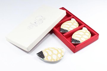 亀　箸置き　3個セット　ギフト箱入りの画像