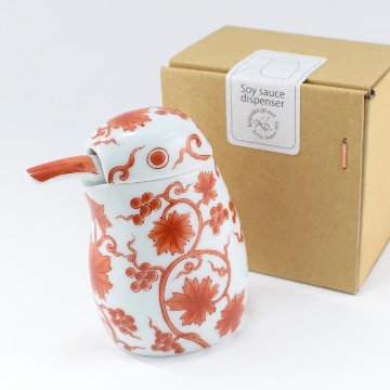 錦赤唐草川蝉小汁次(箱入)　(Soy sauce dispenser)の画像