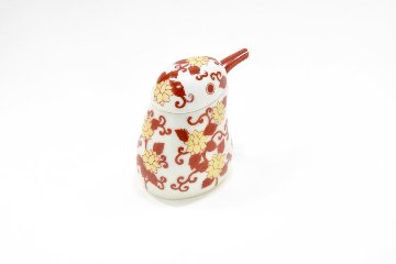 錦赤唐草川蝉形醤油差し/ミニ（箱入）(Soy sauce dispenser)の画像