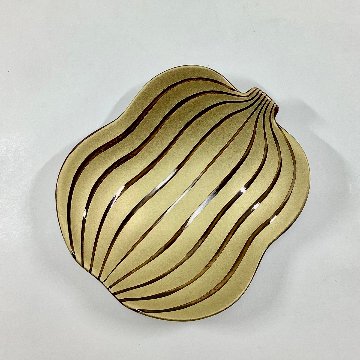 錦金彩べっ甲釉瓢形銘々皿　13㎝の画像