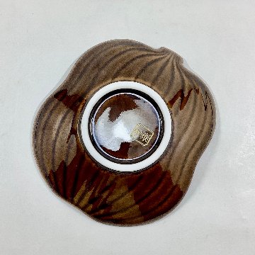 錦金彩べっ甲釉瓢形銘々皿　13㎝の画像