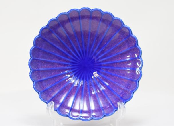 錦瑠璃紅光彩平菊銘々皿　13㎝の画像