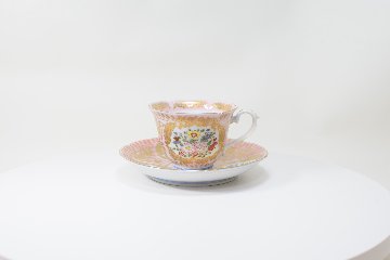 錦桃色ベルサイユ碗皿画像