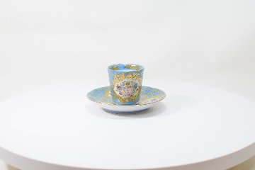 錦翡翠ベルサイユ中国茶碗皿画像