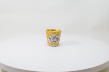 錦黄色ベルサイユ中国茶碗皿画像
