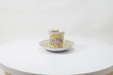 錦白ベルサイユ中国茶碗画像