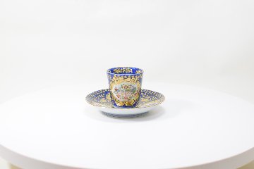 錦青ベルサイユ中国茶碗皿画像
