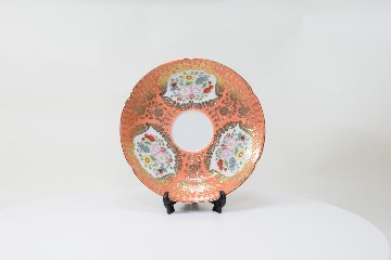 錦緋色ベルサイユ碗皿画像